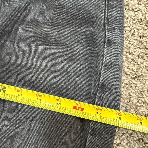 Agolde 90s Jeans Black Distressed High Waisted Straight 26” - Picture 7 of 8